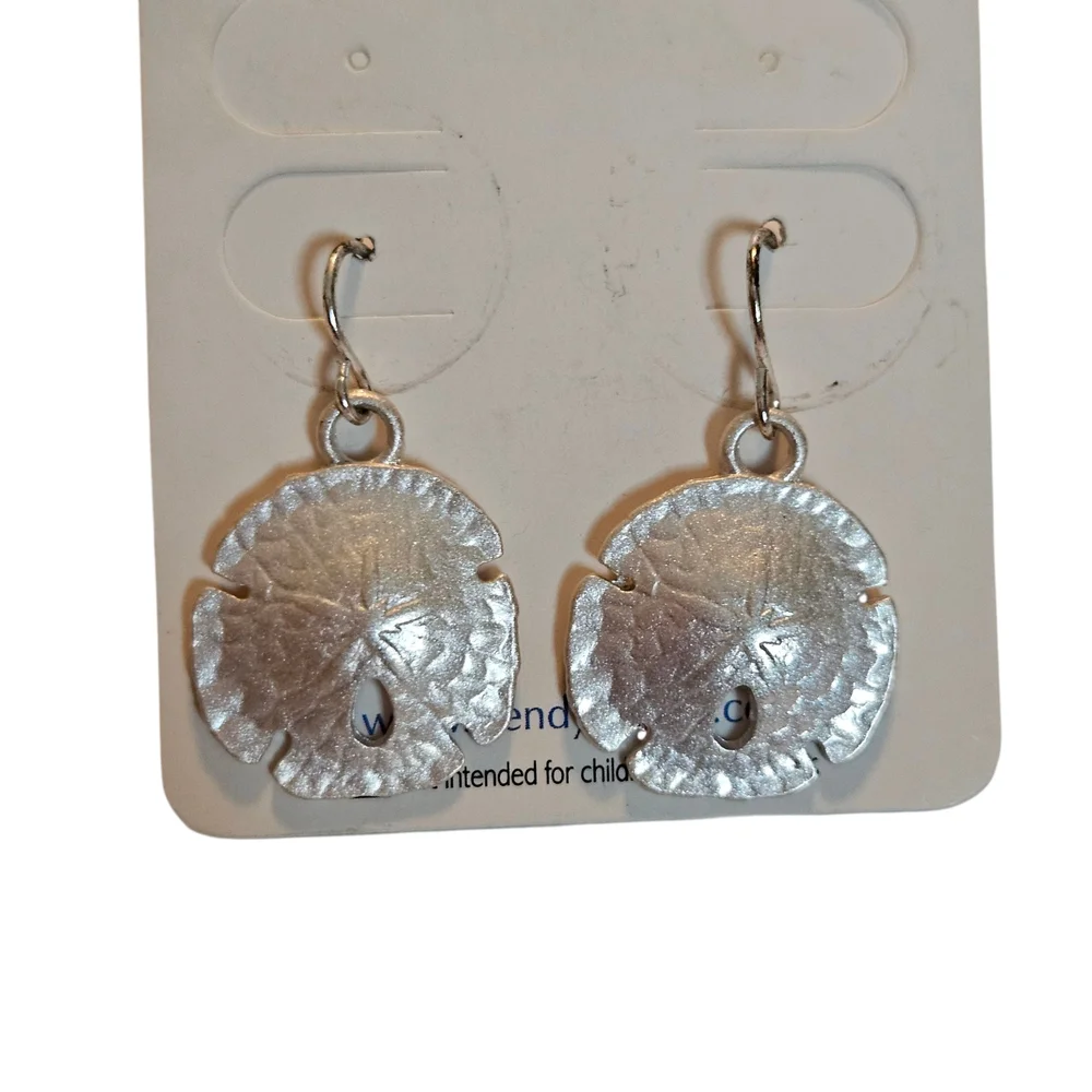 NWT - Trendy Jewels - Silver Sand Dollar Earrings